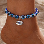Evil Eye Anklet Bracelet – Blue Protective Charm Jewelry for Women