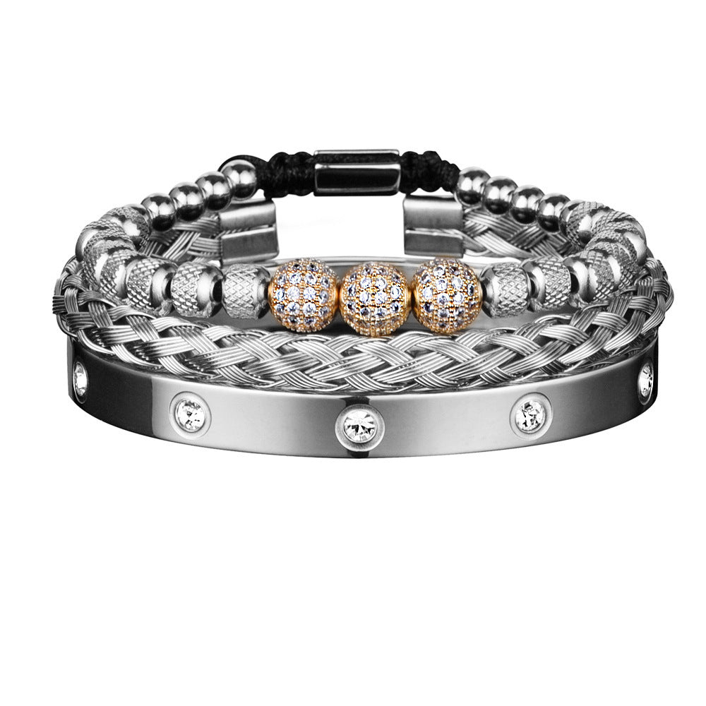 Luxury Gold Bracelet Set for Men – Bold & Elegant