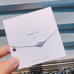 925 Silver Star Charm Bracelet – Elegant Minimalist Jewelry for Women