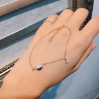925 Silver Star Charm Bracelet – Elegant Minimalist Jewelry for Women