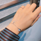 925 Silver Star Charm Bracelet – Elegant Minimalist Jewelry for Women
