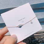925 Silver Star Charm Bracelet – Elegant Minimalist Jewelry for Women