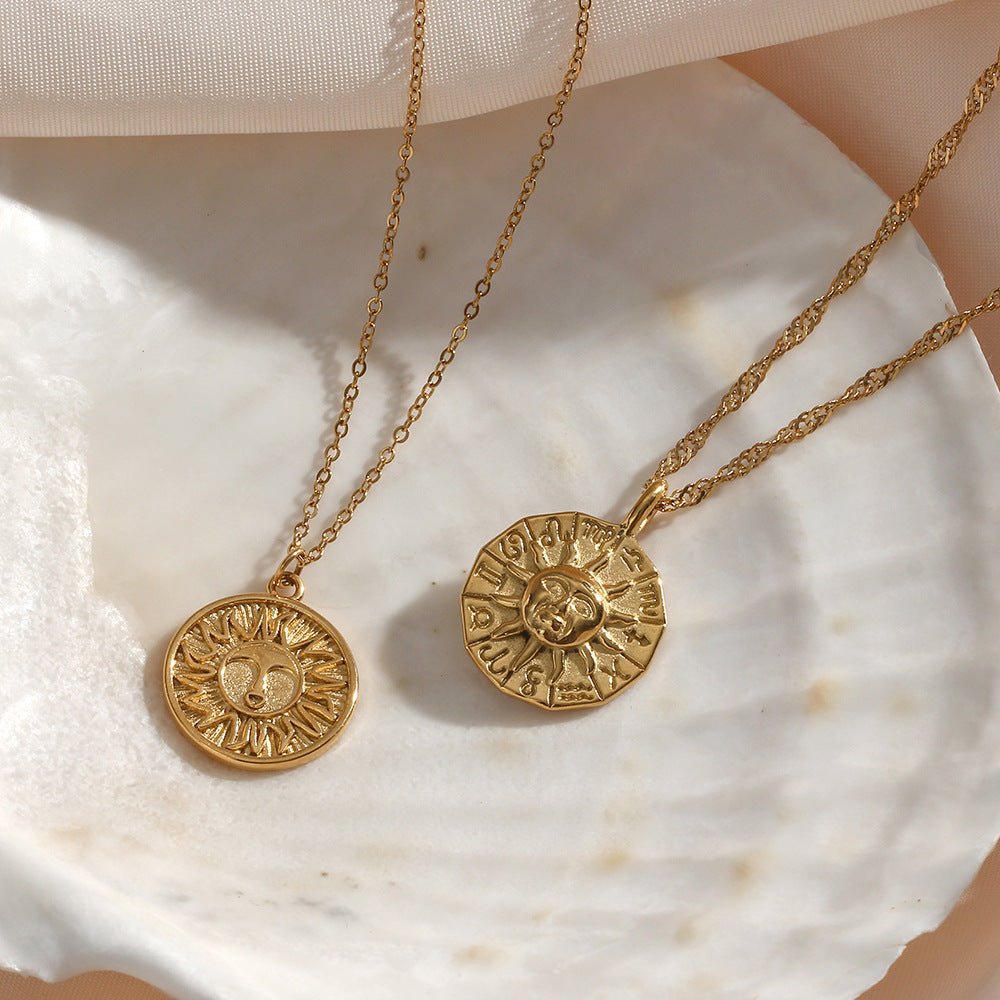 Luxury Gold Sun Necklace – Timeless Radiance & Elegance