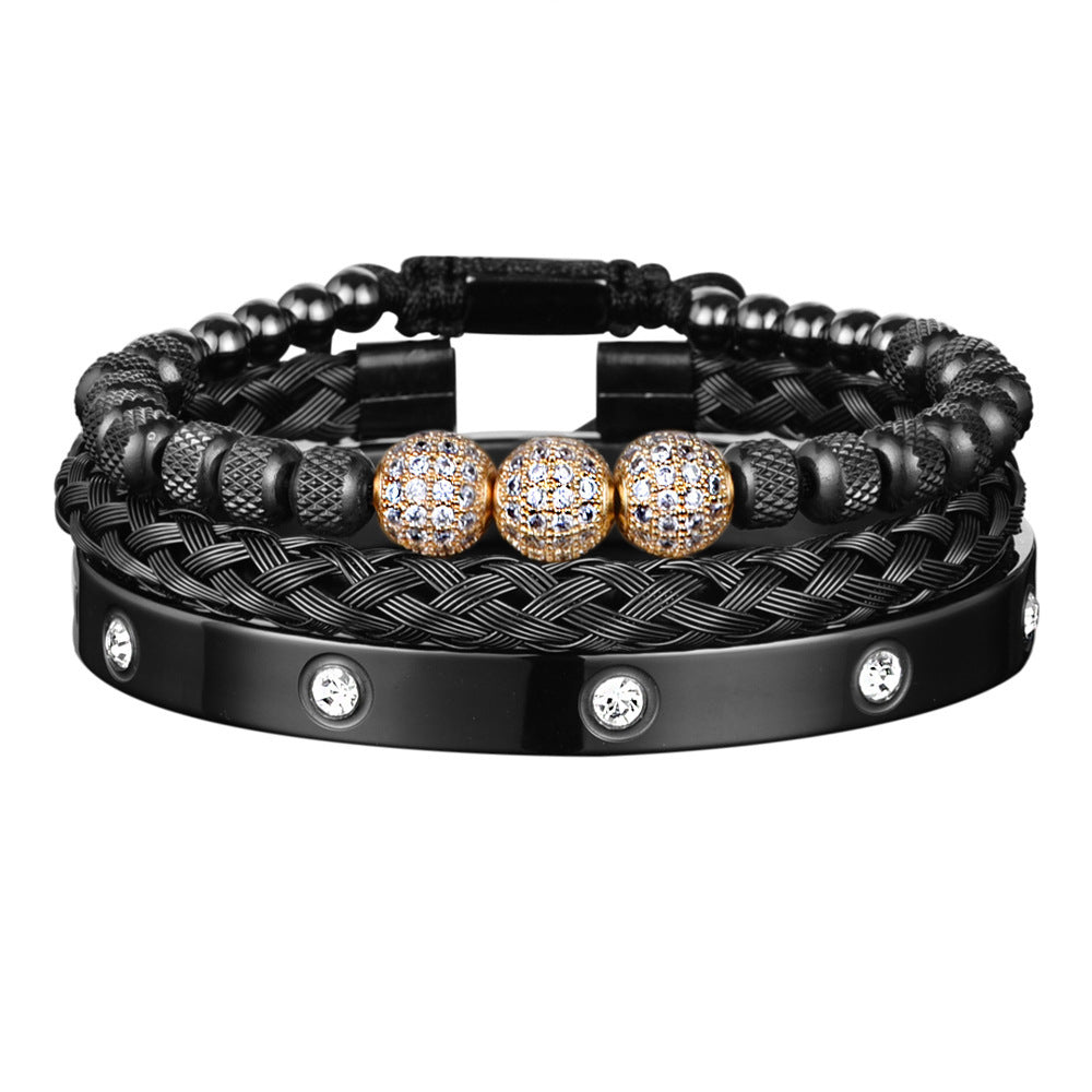 Luxury Gold Bracelet Set for Men – Bold & Elegant