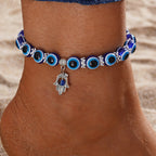 Evil Eye Anklet Bracelet – Blue Protective Charm Jewelry for Women