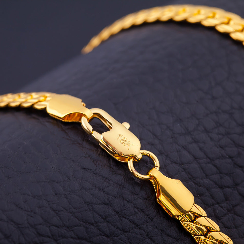 Men’s 18K Gold Plated Chain Necklace – Bold & Timeless Style