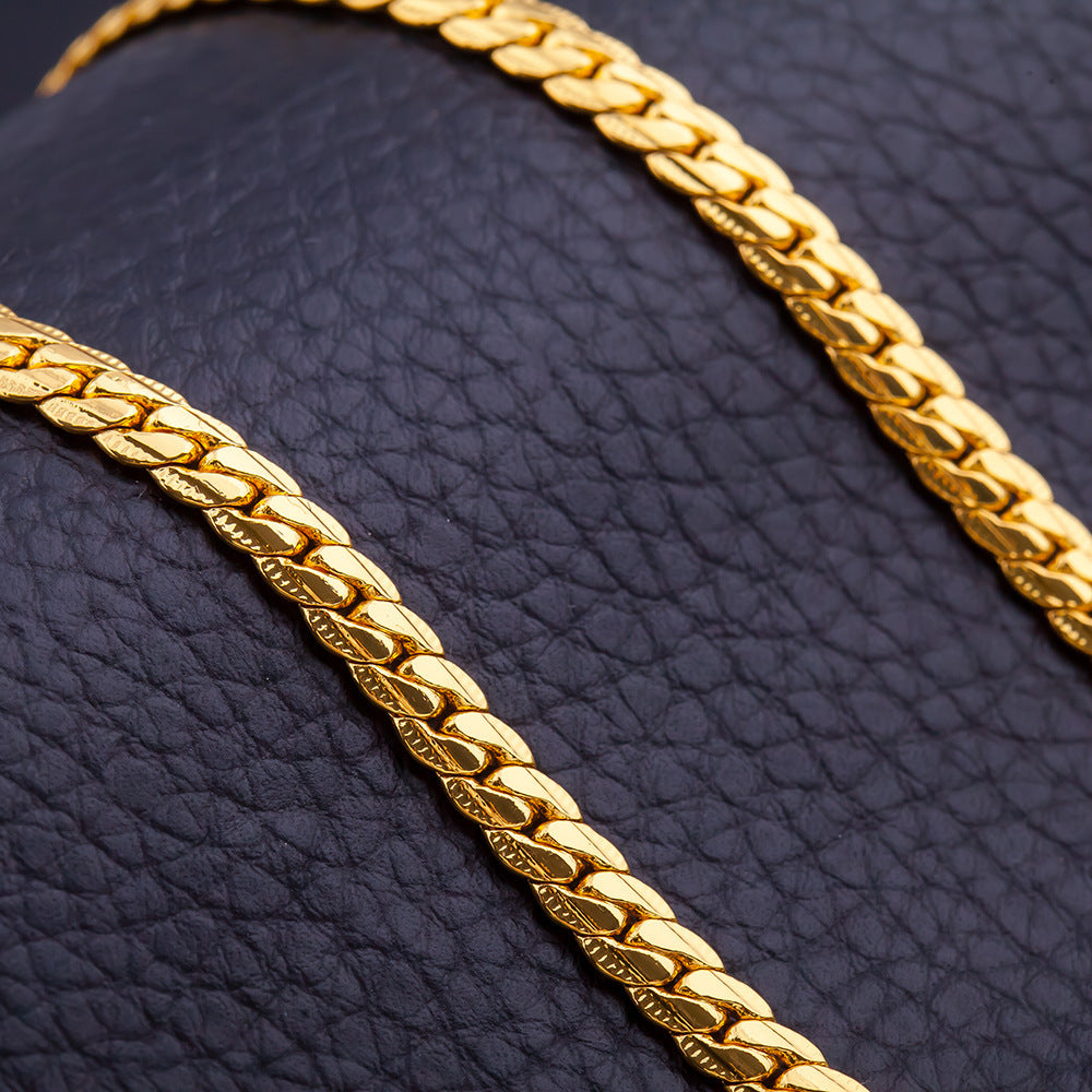 Men’s 18K Gold Plated Chain Necklace – Bold & Timeless Style
