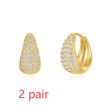 Trendy Gold-Plated Hoop Earrings Set – Minimalist & Elegant Styles