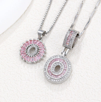 Personalized Letter Pendant Necklace with Sparkling Zircon – Elegant Initial Jewelry for Women