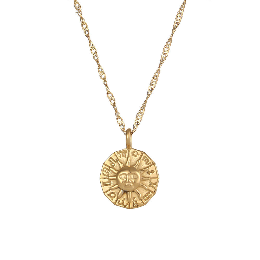 Luxury Gold Sun Necklace – Timeless Radiance & Elegance