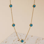 " Aurora Sky Necklace - Blue Glow Elegance"