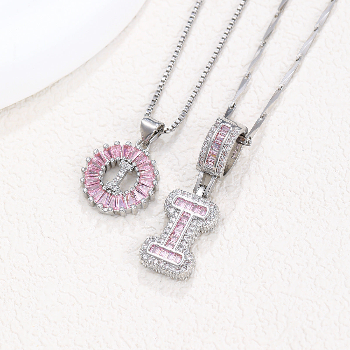 Personalized Letter Pendant Necklace with Sparkling Zircon – Elegant Initial Jewelry for Women