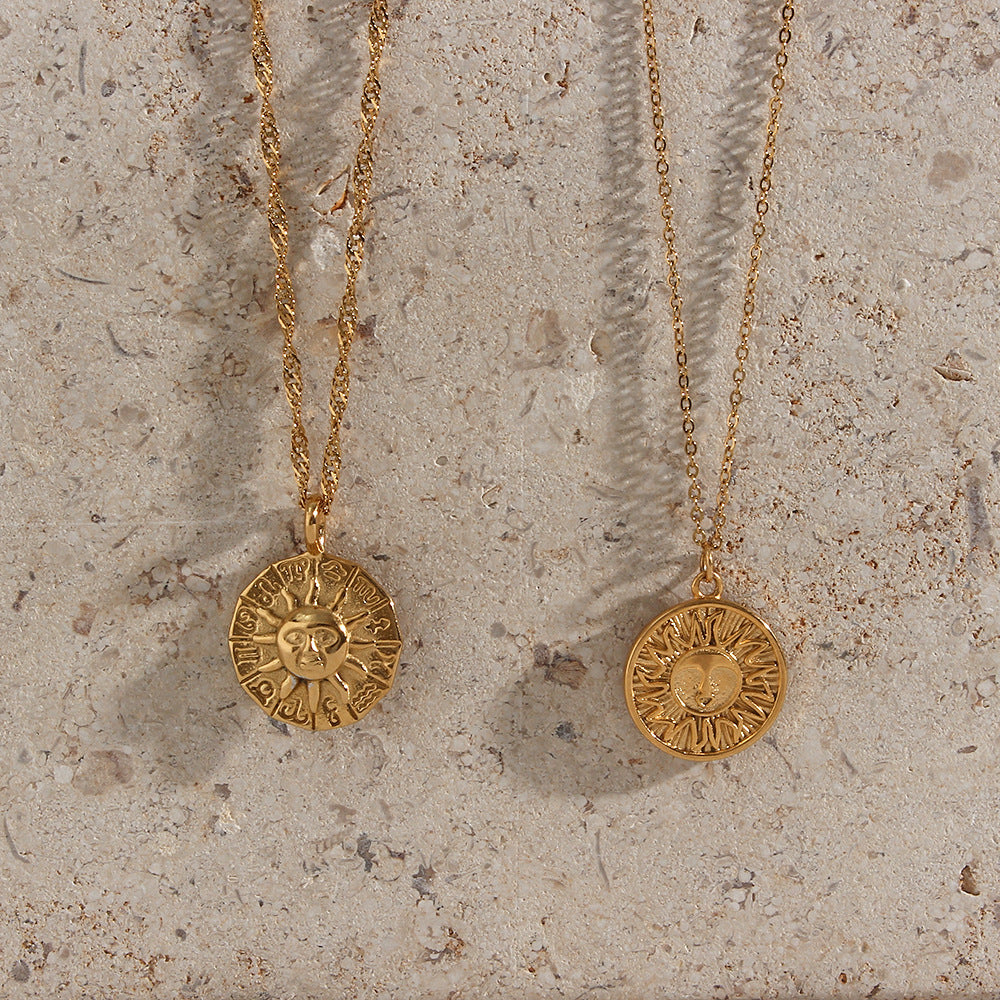 Luxury Gold Sun Necklace – Timeless Radiance & Elegance