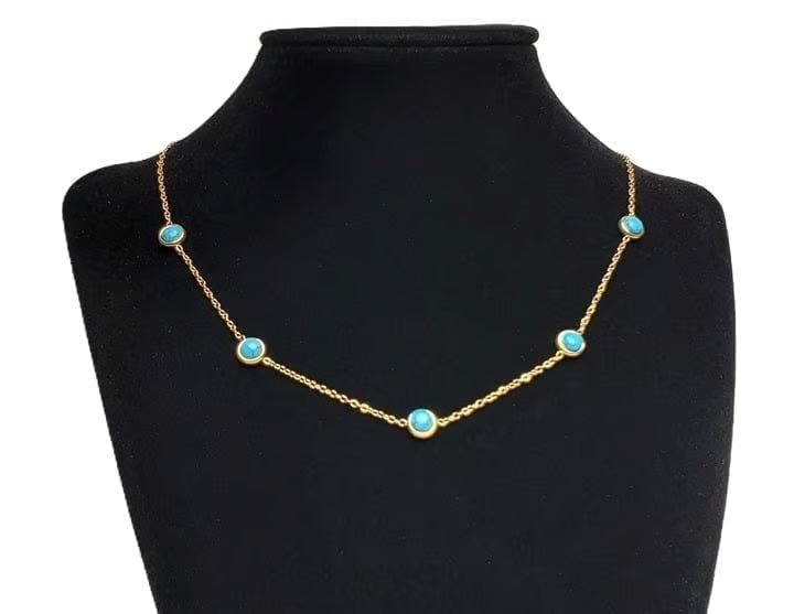 " Aurora Sky Necklace - Blue Glow Elegance"