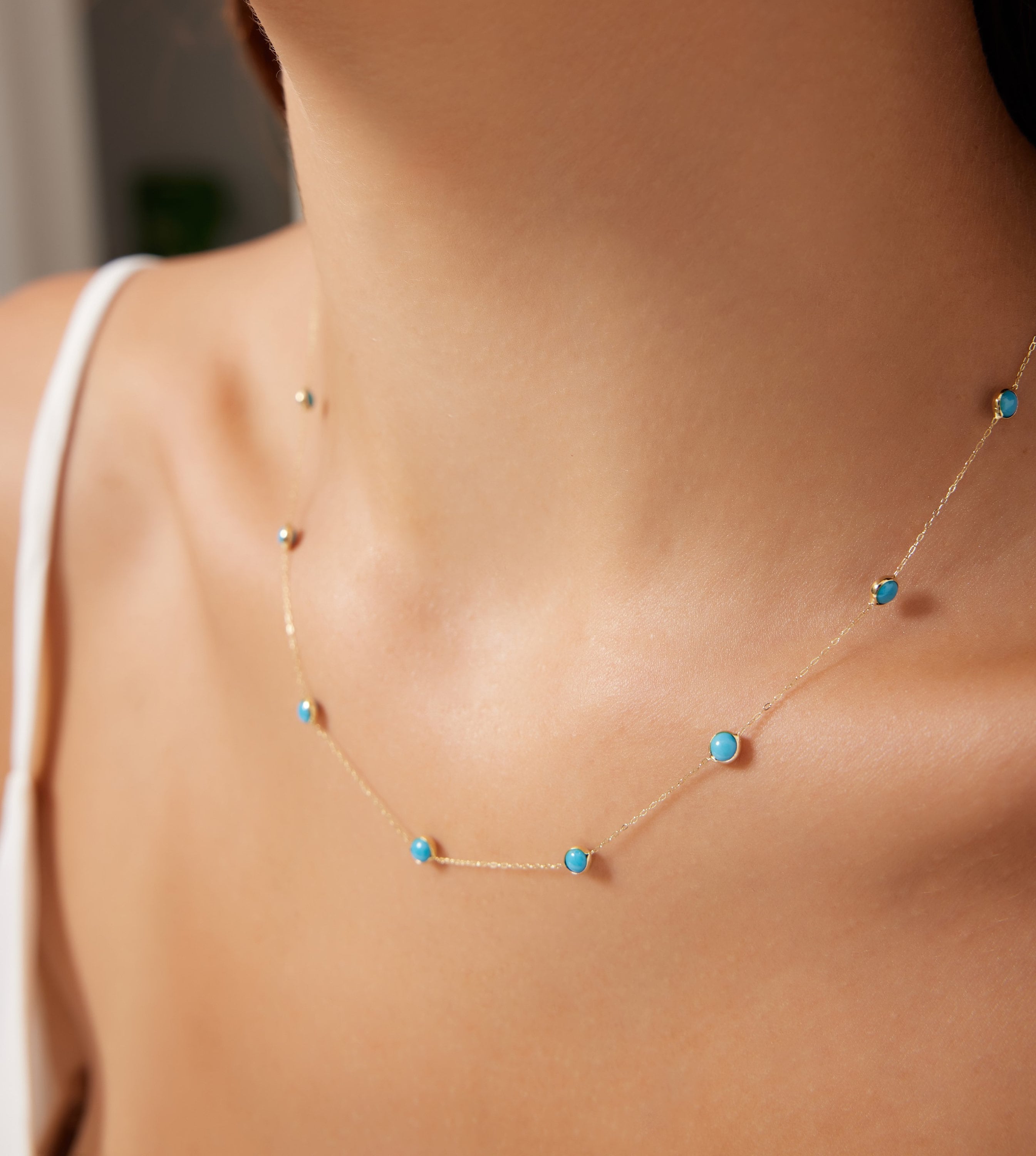 " Aurora Sky Necklace - Blue Glow Elegance"