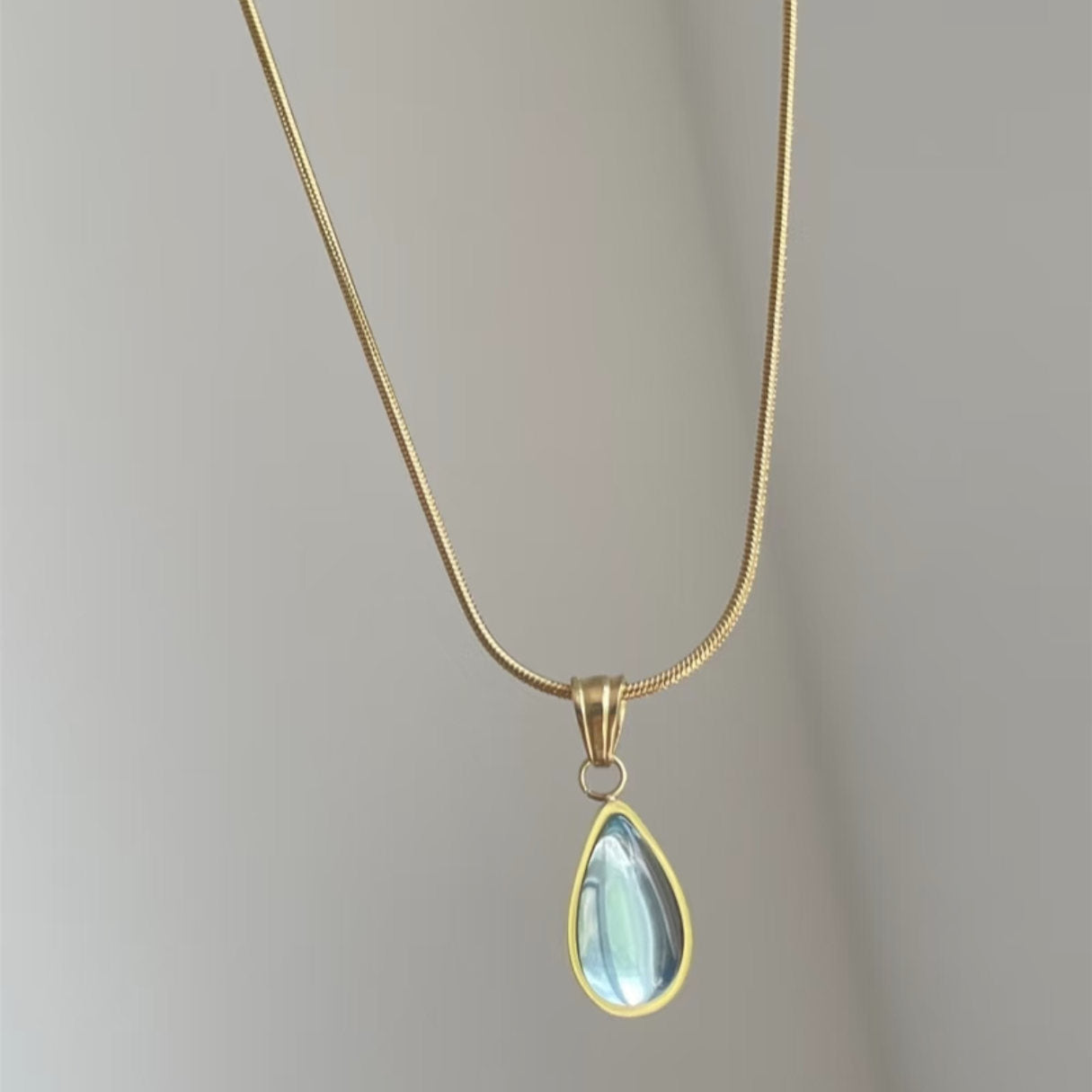 Green-Blue Gold-Plated Hoop Earrings – Elegant, Colorful & Lightweight