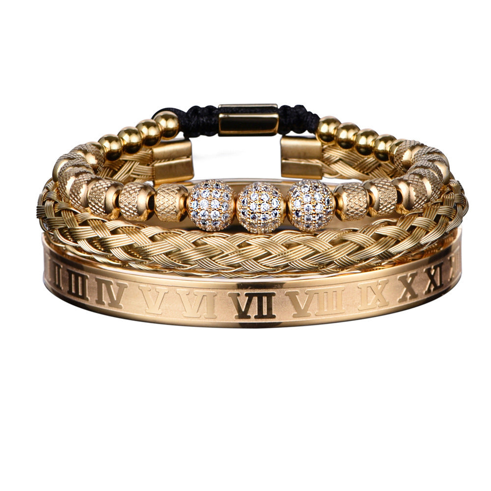 Luxury Gold Bracelet Set for Men – Bold & Elegant