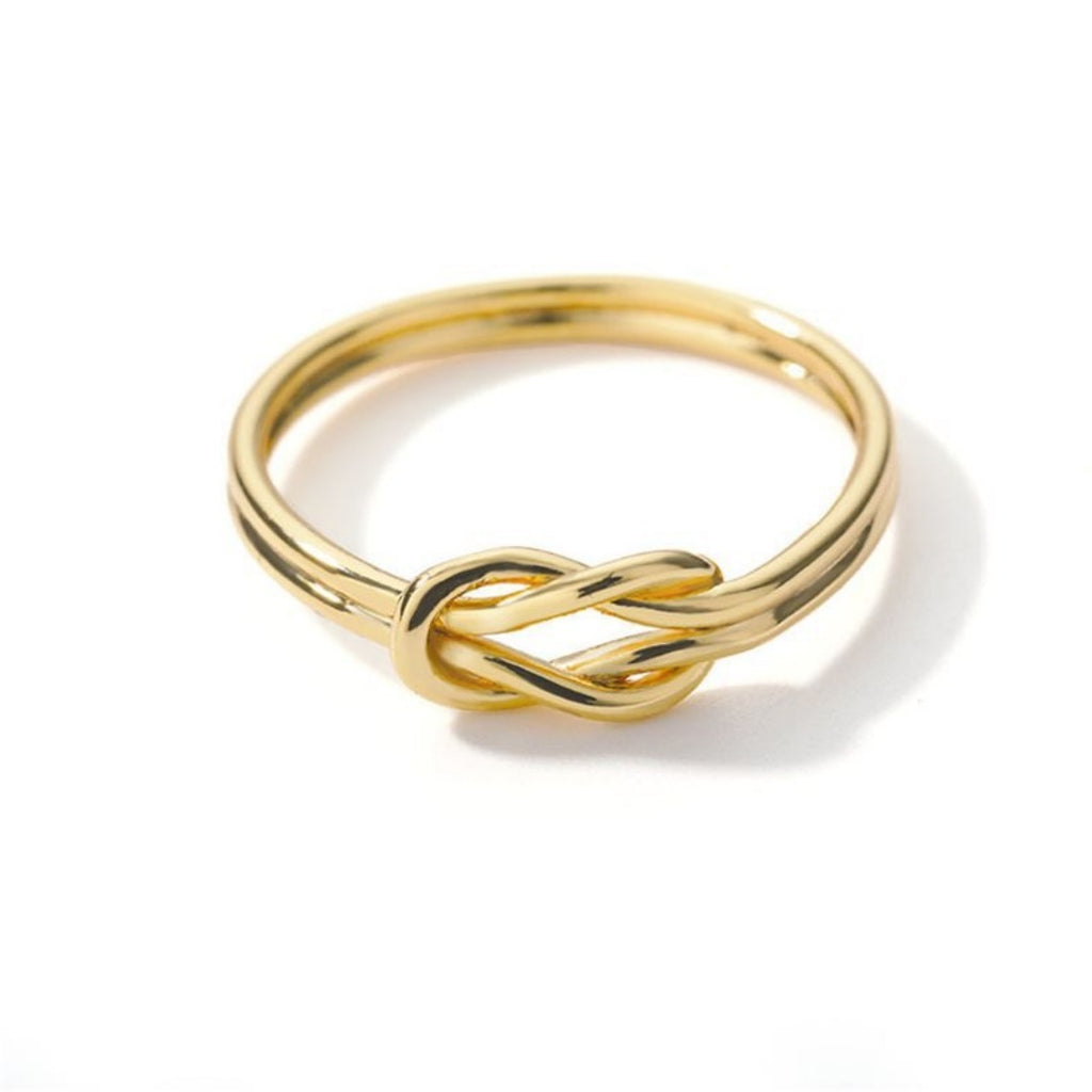 Elegant Gold Knot Adjustable Ring – Symbol of Love & Unity