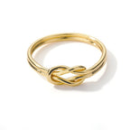 Elegant Gold Knot Adjustable Ring – Symbol of Love & Unity