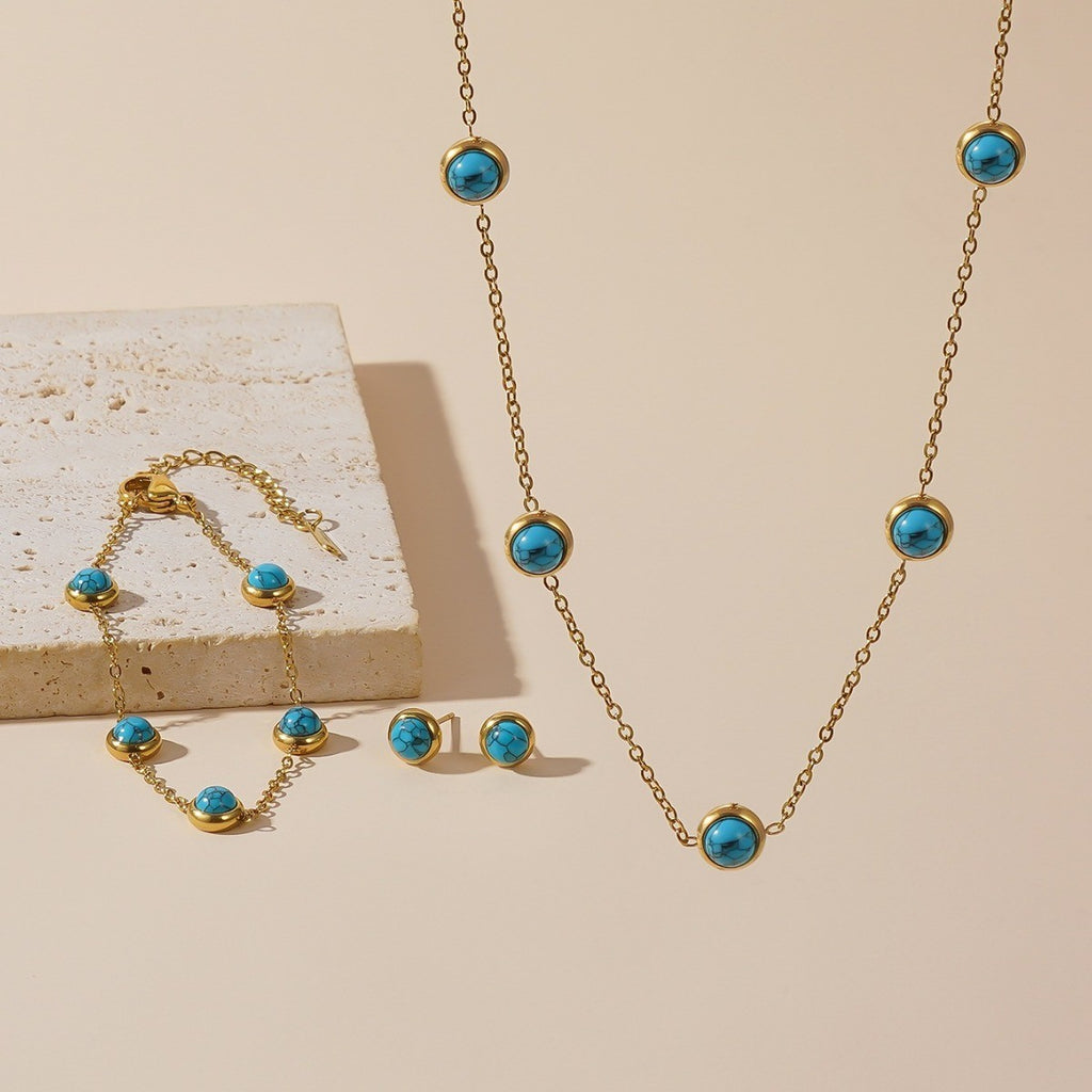 " Aurora Sky Necklace - Blue Glow Elegance"