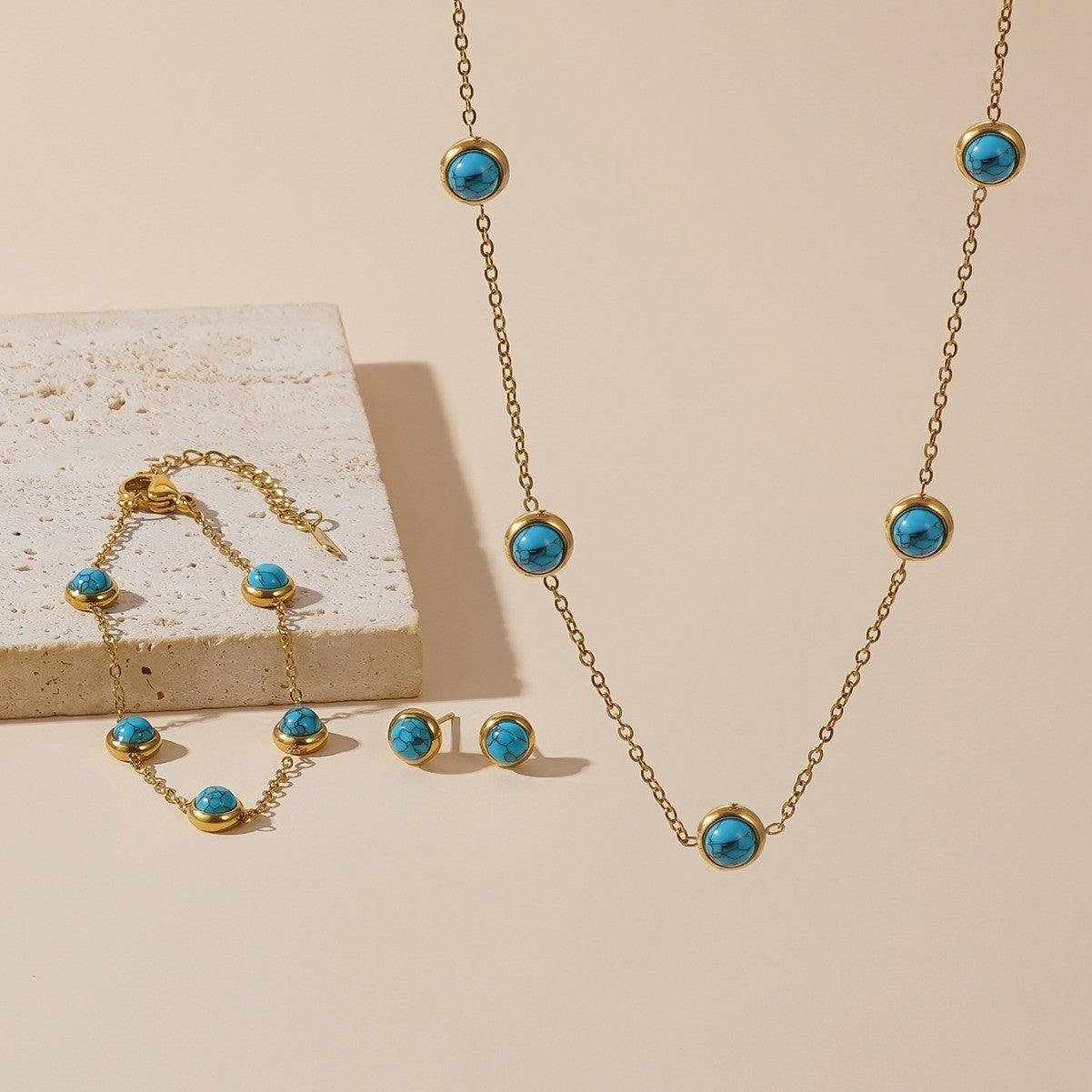 " Aurora Sky Necklace - Blue Glow Elegance"