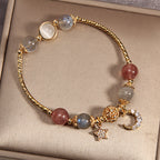 '' Luxury Moonstone Crystal Bracelet - Moon & Star Design