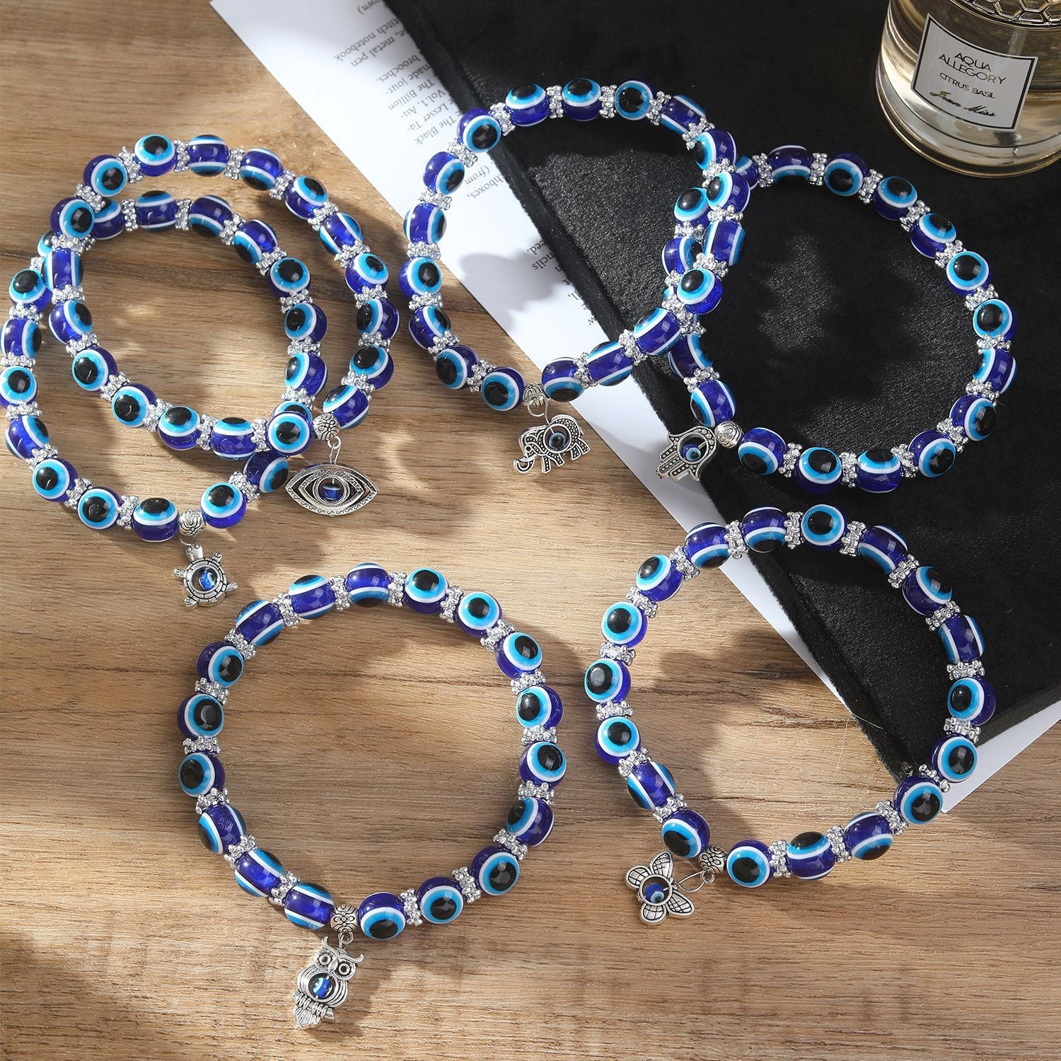 Evil Eye Anklet Bracelet – Blue Protective Charm Jewelry for Women